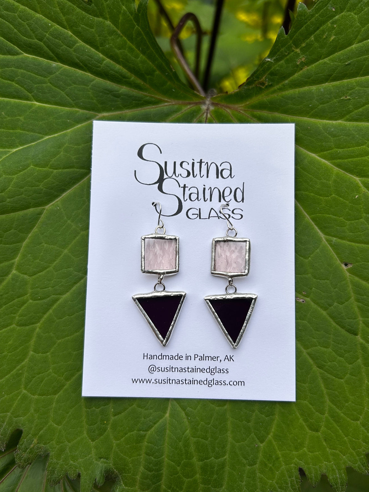 Pale pink & dark purple