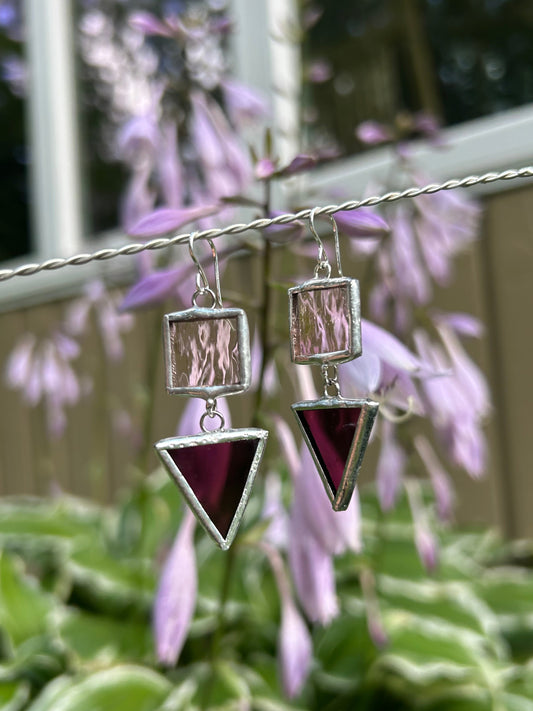 Pale pink & dark purple